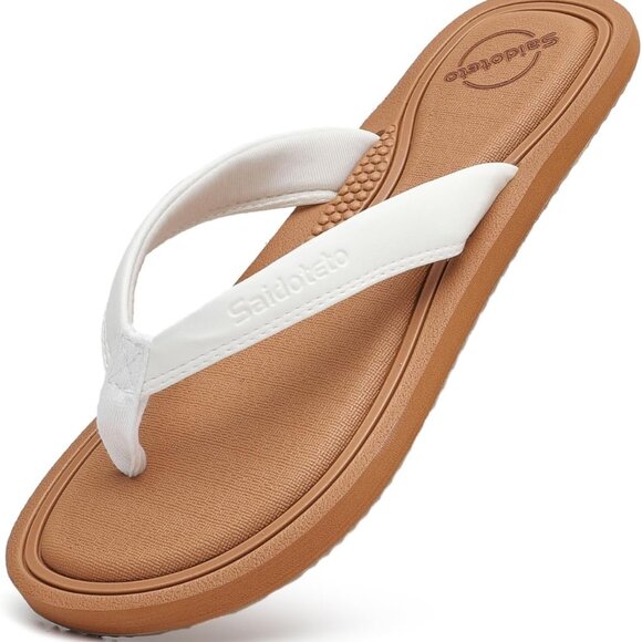 Women's Yoga Mat Flip Flops Lightweight Water-Resistant Casual Sandals - Picture 1 of 6